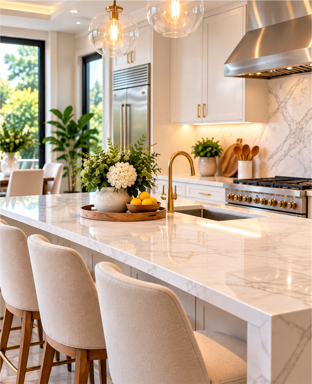 Bright residential kitchen